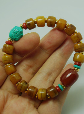 藏风文玩牦牛骨手串10*7系列