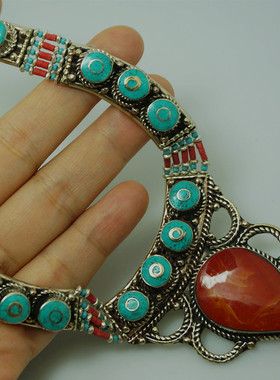 尼泊尔手工超级短款锁骨链