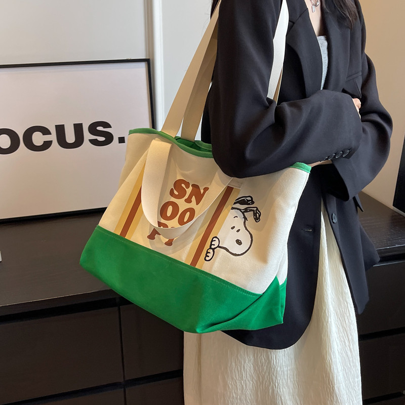 日系大容量帆布包包女2025新款学生上课手提袋百搭通勤单肩托特包,淘宝优惠券,粉丝福利购,淘宝优惠卷