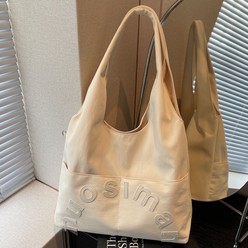 大容量腋下包包女休闲尼龙布单肩通勤包松弛感百搭学生上课托特包,淘宝优惠券,粉丝福利购,淘宝优惠卷