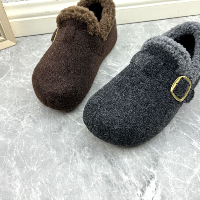 2025圆头加绒勃肯鞋女冬季保暖套脚毛毛鞋舒适休闲平底棉鞋外贸鞋,淘宝优惠券,粉丝福利购,淘宝优惠卷