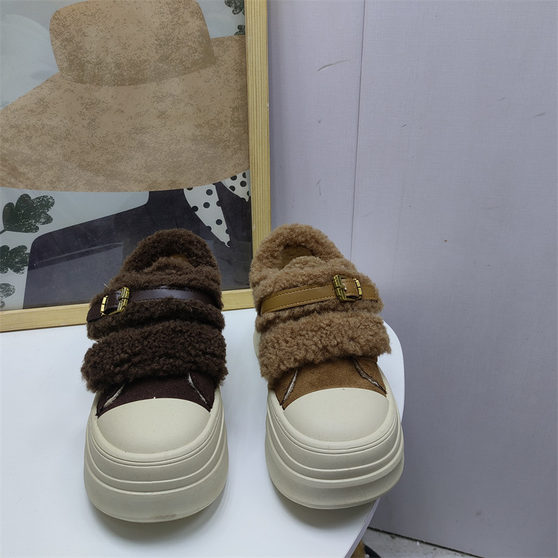 2025韩版加绒魔术贴深口单鞋女厚底圆头休闲鞋保暖增高外贸鞋棉鞋,淘宝优惠券,粉丝福利购,淘宝优惠卷