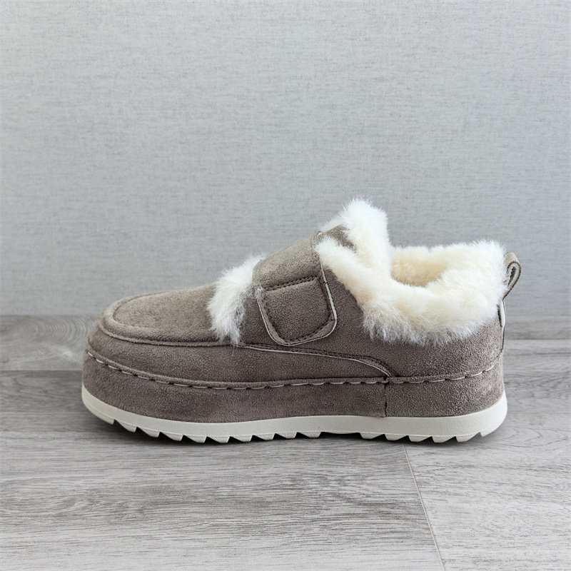 2025圆头加绒保暖魔术贴勃肯鞋女深口单鞋套脚毛毛鞋厚底软底棉鞋,淘宝优惠券,粉丝福利购,淘宝优惠卷