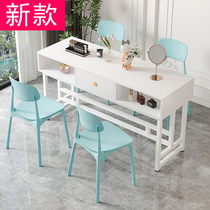 Fashion Net Red Medecor Table And Chairs Suit Single Double New Day Style Beauty Salon MeiaA Table Bench Economy