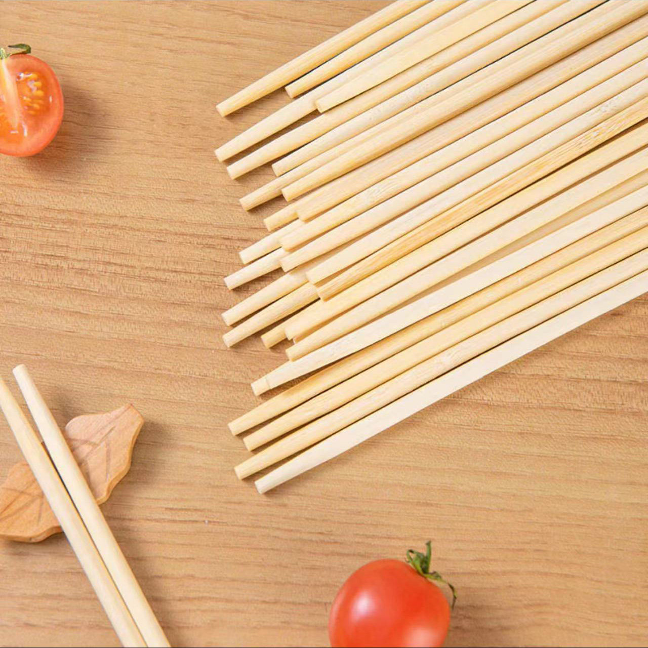 麦德龙宜客一次性圆筷竹筷子塑套独立包装天削筷100双快餐店外卖 - 图0
