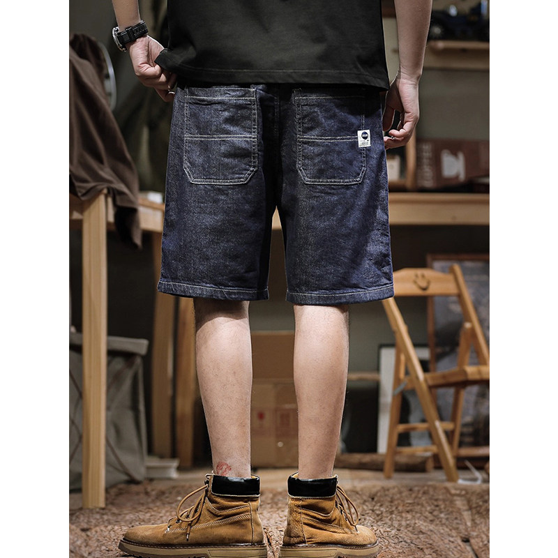 官方正品HH新款美式复古水洗直筒牛仔短裤男士夏季宽松休闲五分裤,淘宝优惠券,粉丝福利购,淘宝优惠卷