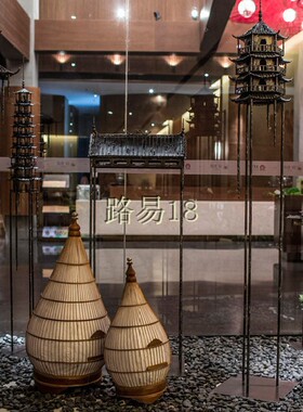 酒店落地餐厅亭子玄关装饰