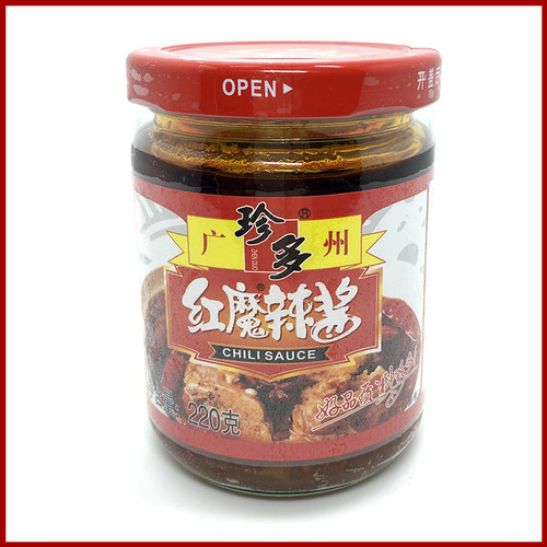 珍多红魔辣酱220克 爆辣调味酱火锅烧烤辣酱干锅爆炒辣椒酱 - 图1