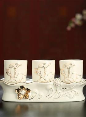 陶瓷供神圣水杯供杯供佛杯佛具供水杯酒杯财神爷供杯佛具招财进宝