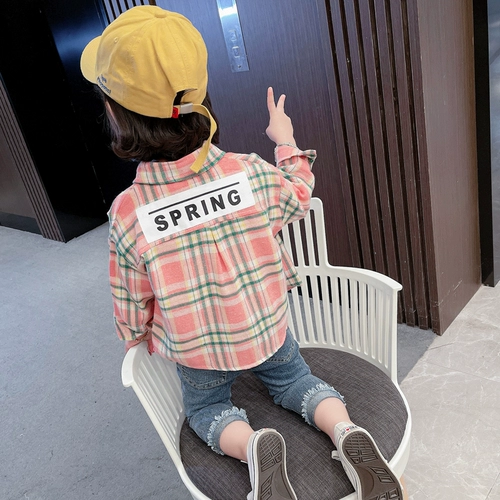 Осенняя рубашка, детский лонгслив, весенняя куртка, в западном стиле