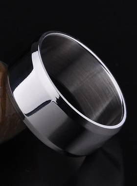 男士光面霸气风钛钢饰品刻字戒指