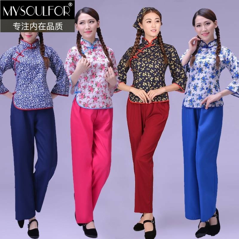 2020农民服丫鬟大秧歌田园印演出服 mysoulfor民族服装/舞台装