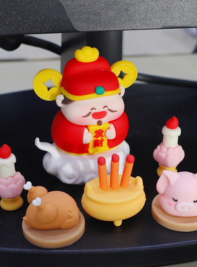 中式如来财神软胶玩偶桌面装饰