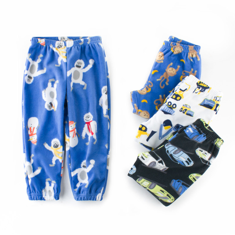 2025秋冬童装裤子儿童睡裤冬保暖家居裤 男童女童保暖摇粒绒长裤