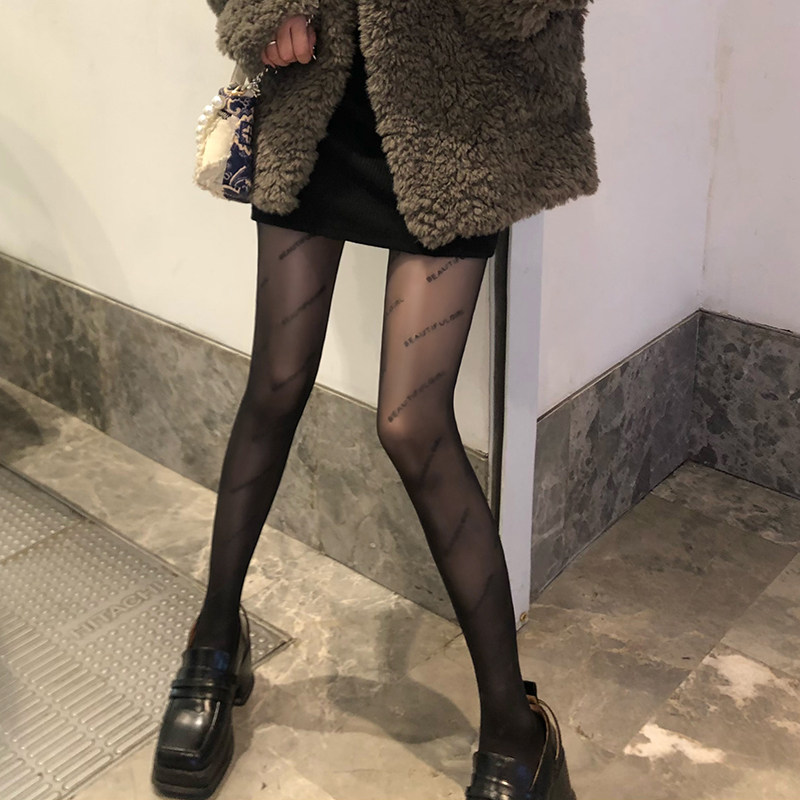 黑丝袜春秋2021新款性感ins连裤袜 胜玲艳浩服饰连裤袜/打底袜