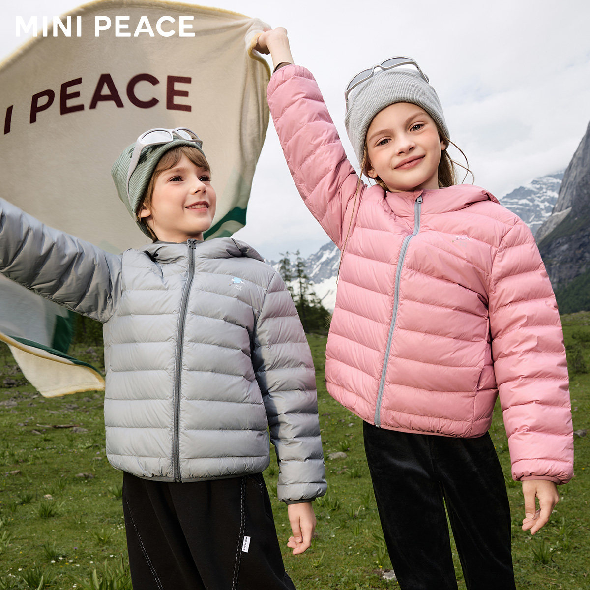 [抑菌防螨]MINIPEACE太平鸟童装儿童排骨轻薄羽绒服男女童三防冬
