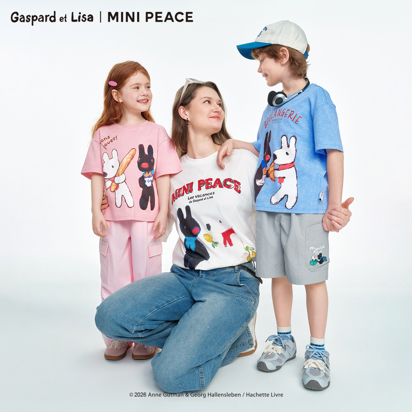 MINIPEACE×卡斯波和丽莎系列太平鸟童装男童女童短袖T恤亲子装夏