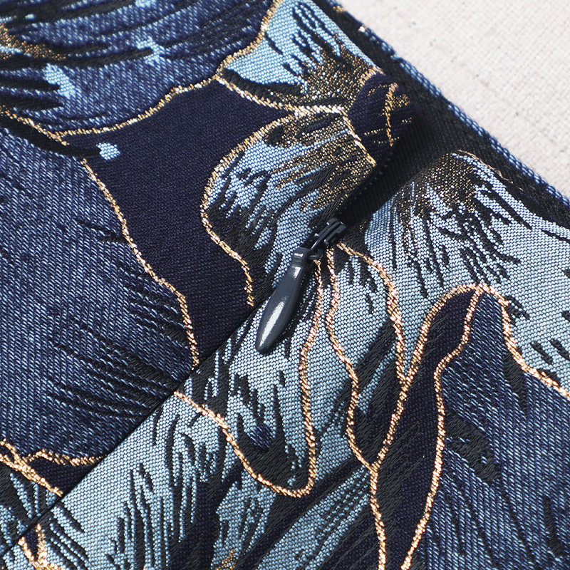 高腰2020秋冬季新款牛仔蓝色半身裙 mzgg木子格格半身裙