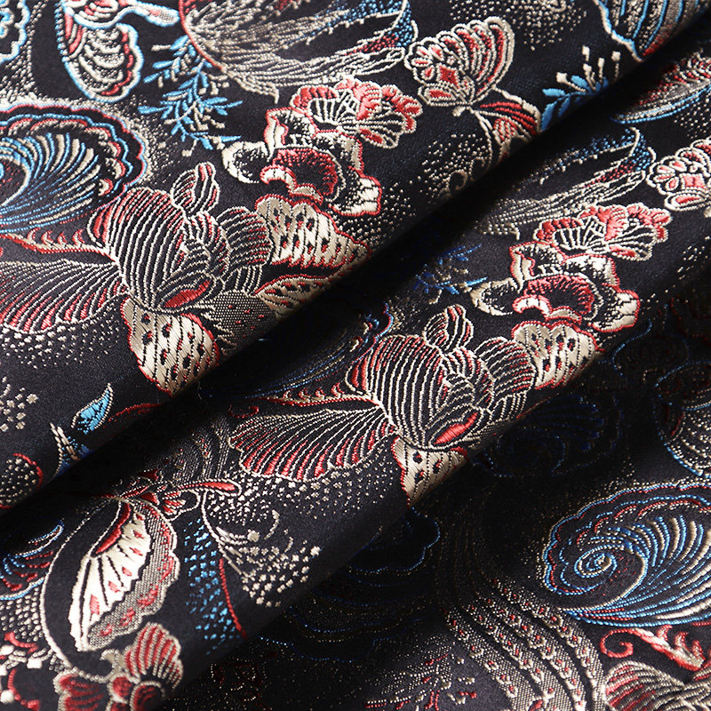 2023夏季新款绣花锦缎高腰半身裙 木子格格半身裙