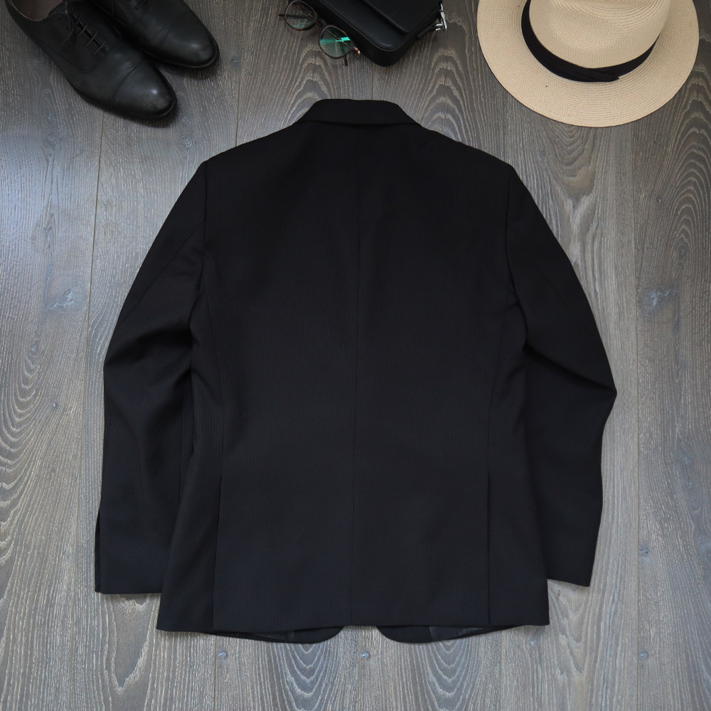 CALILENOW条纹黑色BLAZER布雷泽西装男西装外套LVY风休闲夹克单西,淘宝优惠券,粉丝福利购,淘宝优惠卷