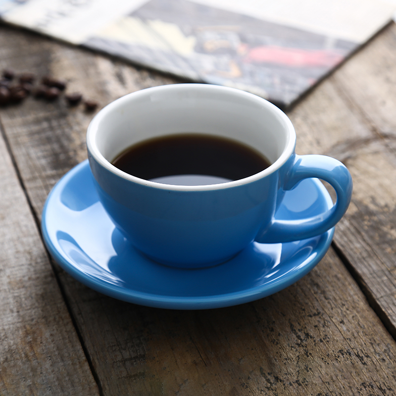 300ml高档咖啡杯咖啡套装杯陶瓷水杯卡布奇诺拿铁咖啡杯定制Logo