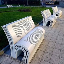 GRP book chair creative culture promenade seat art stool outdoor public rest landscape sitting stool customised