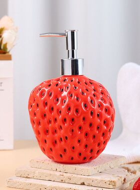 草莓造型轻奢洗手液瓶子浴室乳液