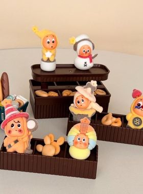 新款植绒星星人 可爱卡通树脂配件diy钥匙扣挂件桌面车载装饰摆件