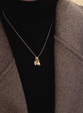 马上有钱~新中式红色小马花朵项链女轻奢精致时尚气质简约锁骨链