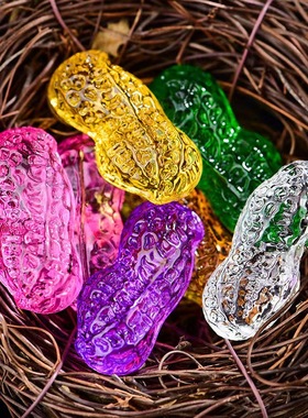 早生贵水晶花生摆件装饰品小摆件