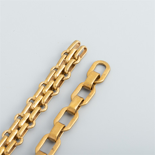 纯铜链条 黄铜财布链防静电铜链虾扣手链裤链包包配链DIY五金配件 - 图0