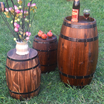 Decorative Wine Barrel Oak Barrels of solid wood Solid Wood Beer Keg Wine Barrel Bar Estate Exhibition Wedding and Wedding Pendulum props