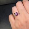 Natural purple spinel ring collection grade weight 2.85 carats pure Asscher with loose stone certificate