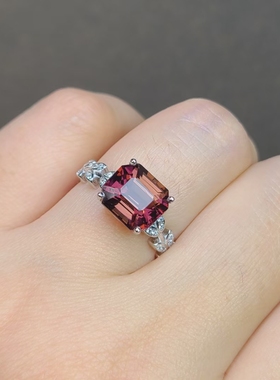 双色碧玺戒指双色碧玺吊坠阿斯切工艺碧玺 大自然的颜色全净体