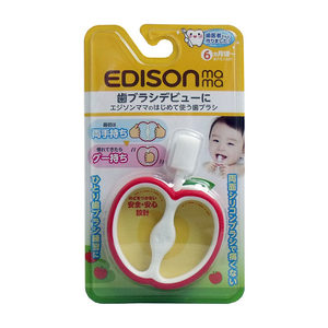 海淘 EDISON爱迪生 6个月婴幼儿用硅胶牙刷 香蕉/苹果款式1支装