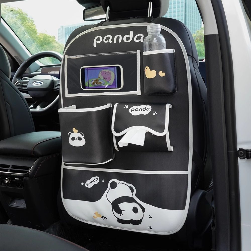 车载收纳袋卡通可爱座椅靠背多功能置物架汽车纸巾盒垃圾桶防踢垫,淘宝优惠券,粉丝福利购,淘宝优惠卷
