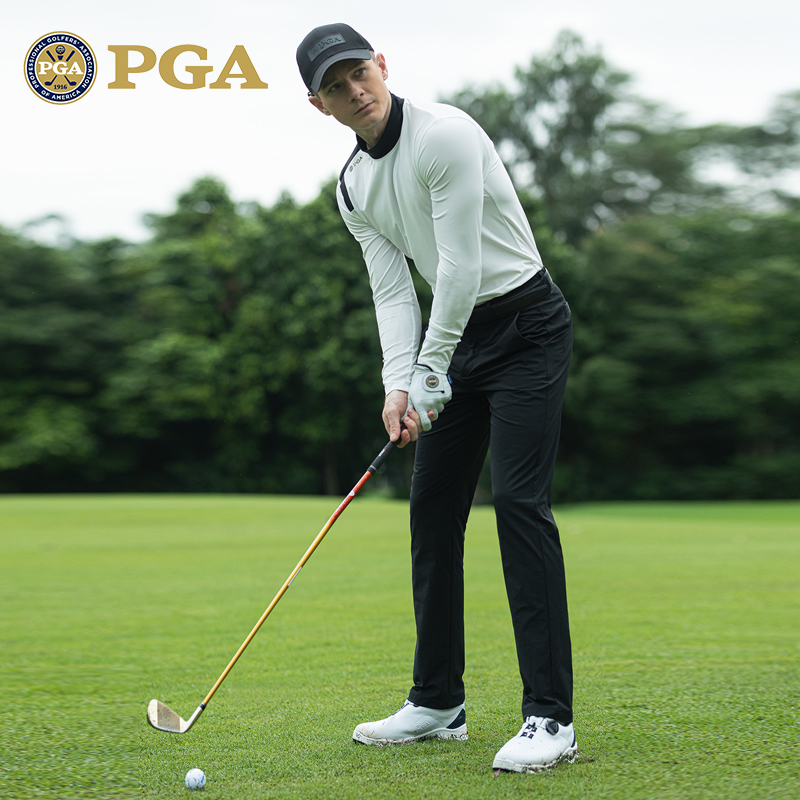 美国PGA高尔夫服装男装衣服秋冬季打底衫保暖衣长袖t恤上衣polo衫 - 图3