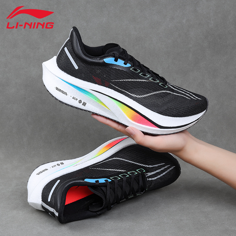 李宁飞电4C跑步鞋女夏季新款碳板回弹训练专业竞速运动鞋ARMU006 - 图0
