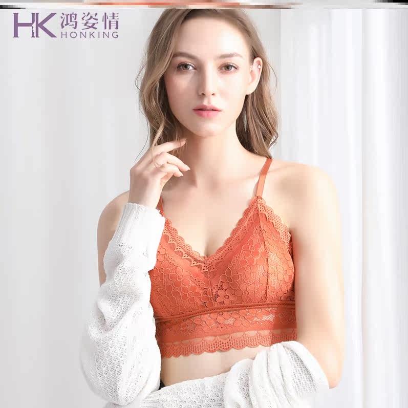 白色罩衫防走光美背吊带一体文胸 鸿姿情内衣抹胸