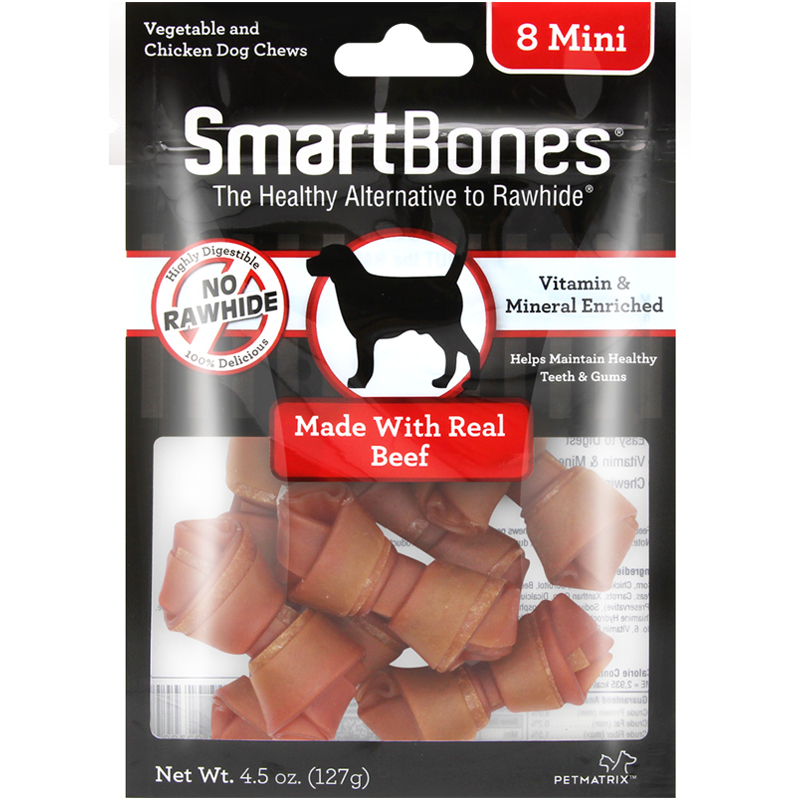 PET INN SmartBones迷你洁齿骨鸡牛肉地瓜花生狗宠物磨牙零食 - 图3