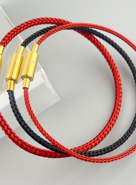 2/2.5/3MM防水钢丝绳手绳红绳串珠红绳可穿黄金3D硬金转运珠手链