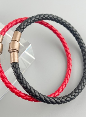 周生家红绳手链XL串珠黑绳5MM