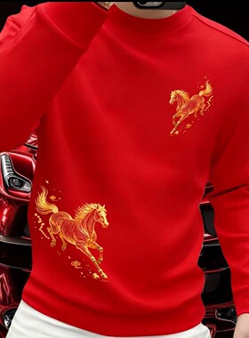 Men's Spring Autumn Thin Loose Printed Long Sleeve T-shirt