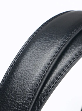 3.0cm/3.5cm Men Cow Leather Ratchet Belt Without Buckle Bla