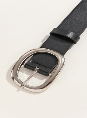 Women's Casual And Business Style black Belt With 3.2