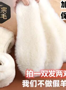 买一送一  加厚羊毛男女鞋垫   纯羊毛鞋垫     防寒保暖透气