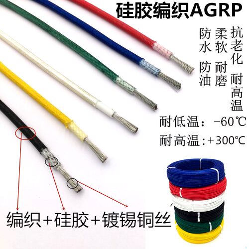 国标高温线硅胶编织云母耐高温500度电线高温导线2.5 4 6平方AGRP - 图1
