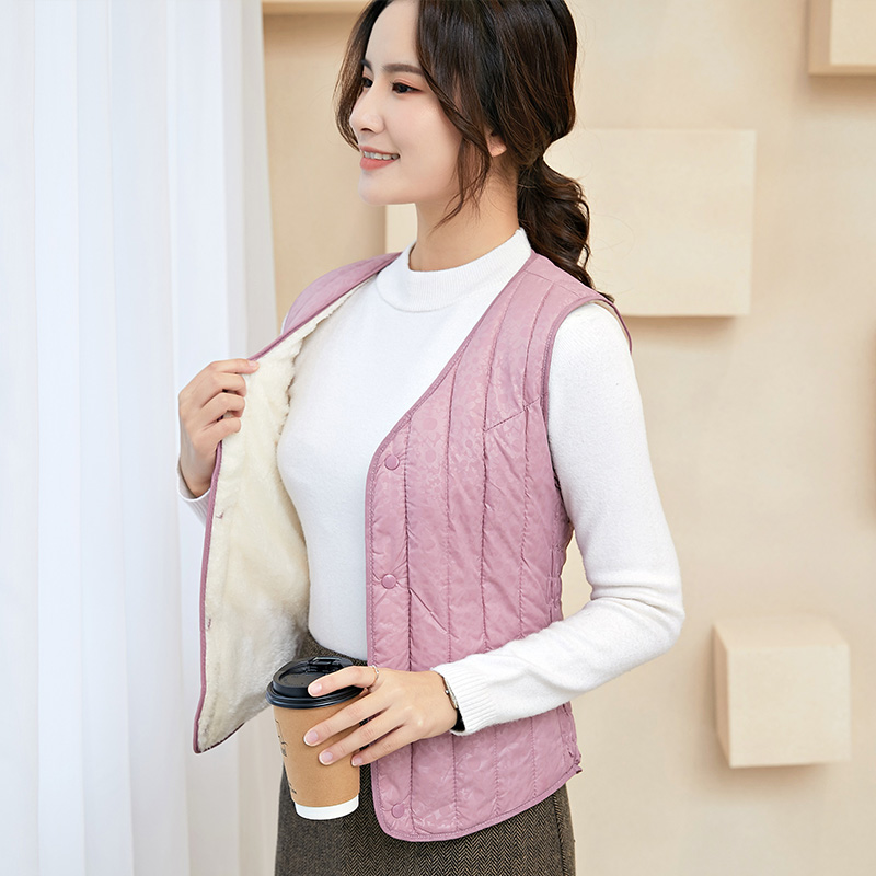 秋冬季加绒短款羽绒打底小棉背心 森淼服饰马夹