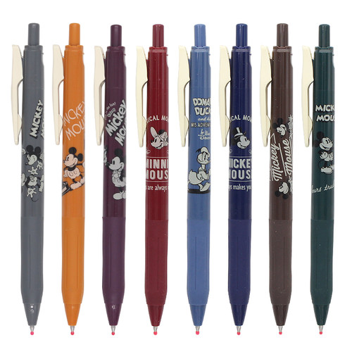 日本ZEBRA斑马限定款复古色迪士尼JJ29-DS2新色暗色中性笔 JJ15复古色SARASA按动彩色水笔0.5mm手账笔 - 图0