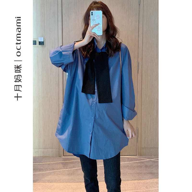 【新品】十月妈咪孕妇怀孕期新款衬衫 十月妈咪母婴专营衬衫/雪纺衫